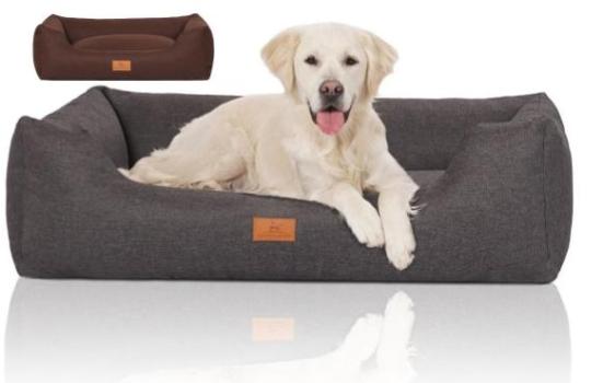 Knuffelwuff Hundebett Lotte braun und grau